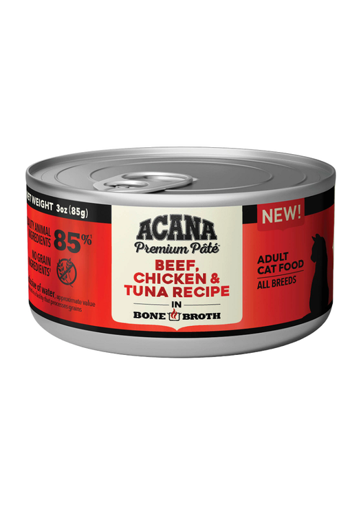 ACANA Premium Pâté, Beef, Chicken & Tuna Recipe